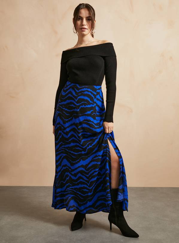 EVERBELLE Animal Print Maxi Skirt 18